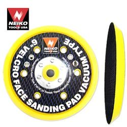 Neiko 6" Velcro Face Sanding Pads for Vacuum-Type Sander