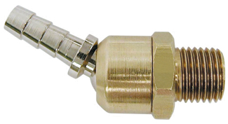 Coilhose Brass Swivel Fittings w/ Air Inlet 1/4" MPT & Size 1/4" Barb