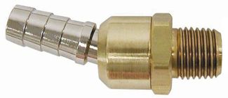 Coilhose Brass Swivel Fittings w/ Air Inlet 1/4" MPT & Size 3/8" Barb